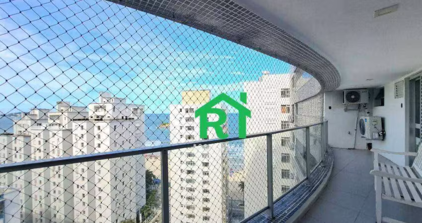 Apartamento à beira mar com 3 quartos (3 suítes), 2 vagas e lazer à venda em pitangueiras, guarujá
