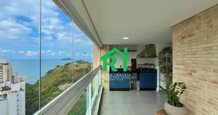 Apartamento frente mar com 2 quartos (1 suíte), 2 vagas e lazer à venda em jardim astúrias, guarujá
