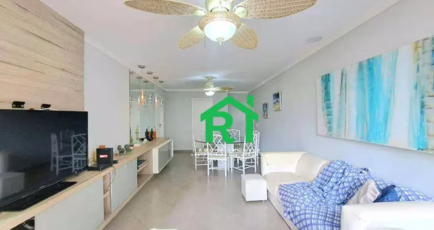 Apartamento 1 quadra do mar, 4 dormitórios à venda, 130 m² por r$ 600.000 - pitangueiras - guarujá/sp