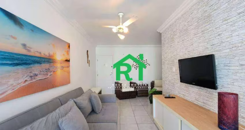 Apartamento com vista pro mar, 1 dormitório à venda, 58 m² por r$ 450.000 - pitangueiras - guarujá/sp