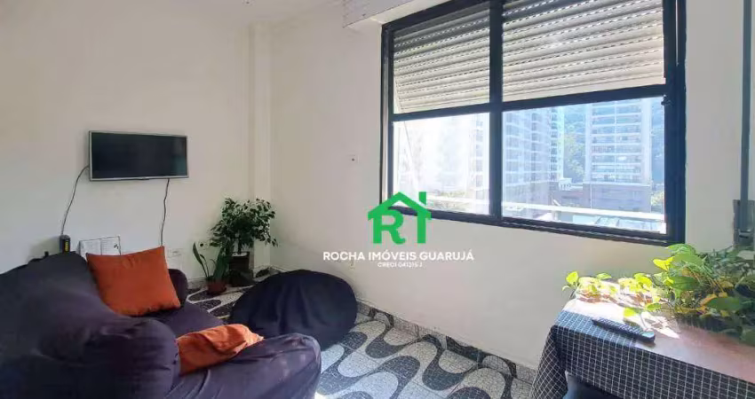 Kitnet com 1 dormitório à venda, 33 m² por r$ 280.000 - pitangueiras - guarujá/sp
