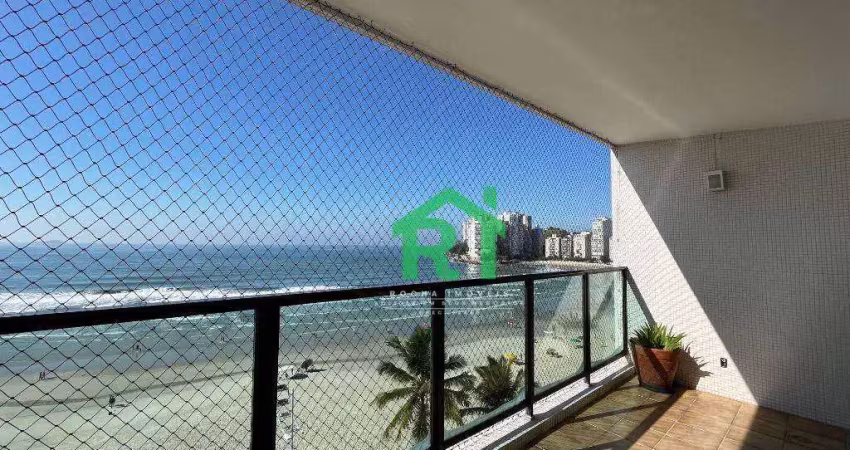 Apartamento frente mar com 3 quartos (3 suítes), 2 vagas e lazer à venda em jardim astúrias, guarujá