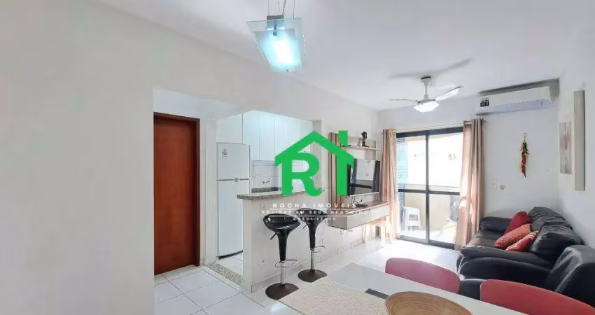 Apartamento com 2 dormitórios, 70 m² - venda por r$ 600.000,00 ou aluguel por r$ 4.200,00/mês - pitangueiras - guarujá/sp