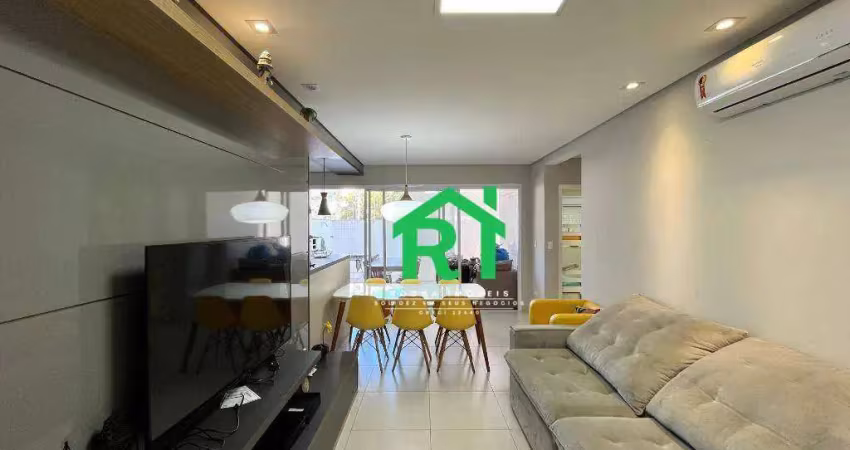 Apartamento beira mar, 2 quartos (suítes), 2 vagas, lazer, praia do tombo - guarujá/sp
