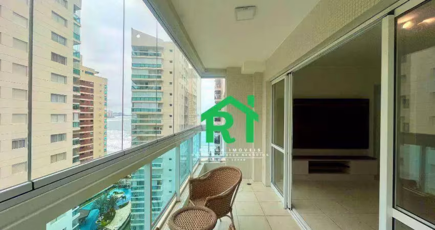 Apartamento à beira mar com 2 quartos (1 suíte), 2 vagas e lazer à venda em jardim astúrias, guarujá