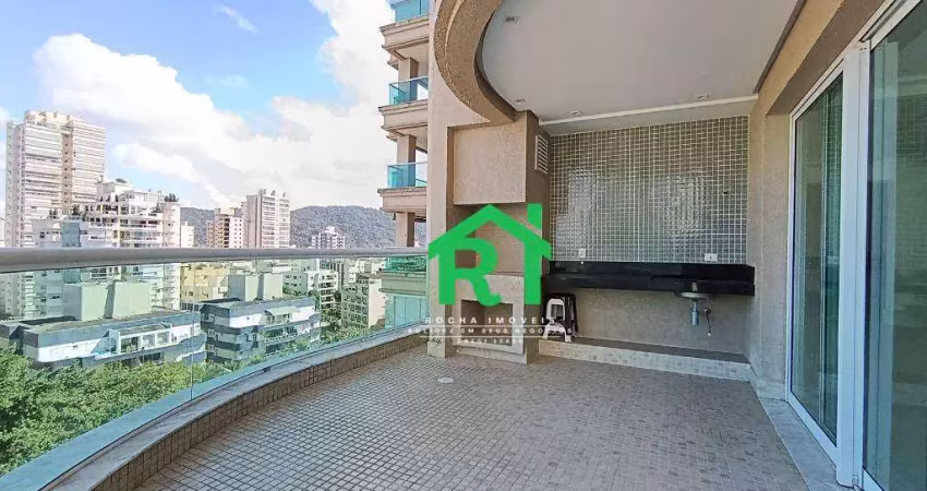Apartamento com 3 dormitórios à venda, 210 m² por r$ 1.350.000,00 - enseada - guarujá/sp