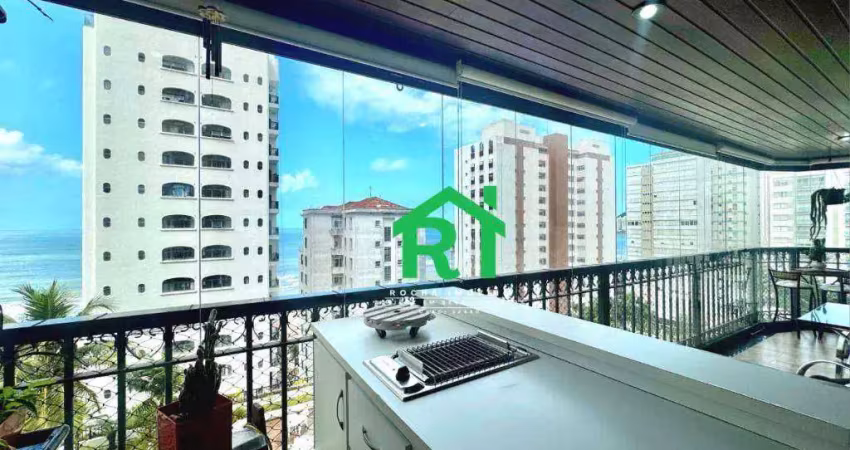 Exclusividade | apartamento vista pro mar, 3 dormitórios, 2 vagas, lazer | pitangueiras - guarujá/sp