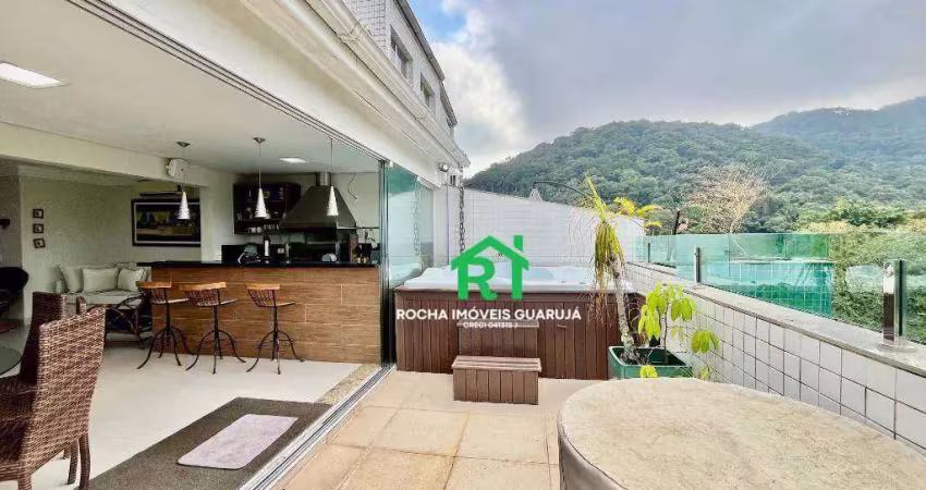 Cobertura com 4 dormitórios à venda, 160 m² por r$ 920.000 - enseada - guarujá/sp