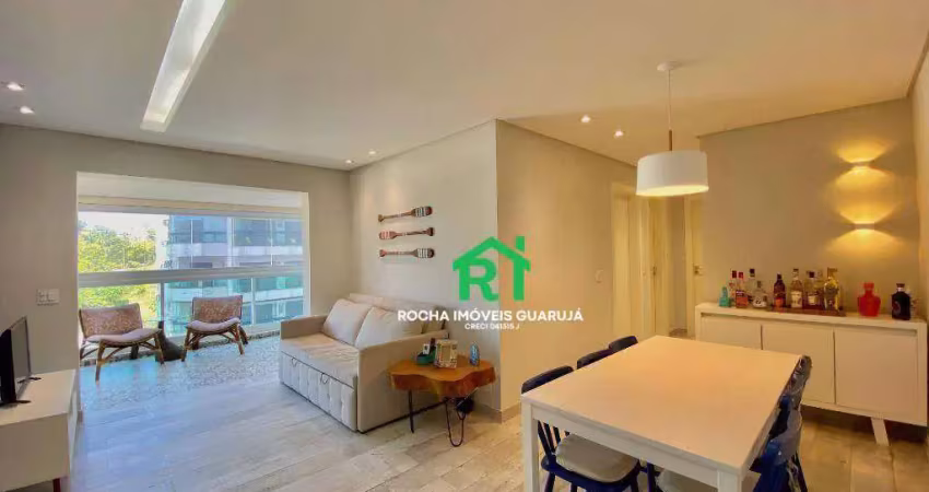 Apartamento com 2 dormitórios à venda, 90 m² por r$ 800.000,00 - jardim astúrias - guarujá/sp
