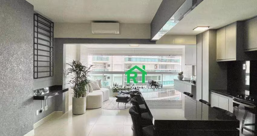 Apartamento à beira mar com 3 quartos (1 suíte), 2 vagas, lazer à venda em jardim astúrias, guarujá