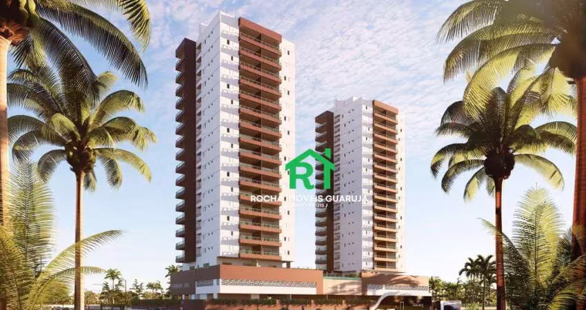 Apartamento com 3 dormitórios (1 suíte), 2 vagas e lazer à venda em jardim astúrias, guarujá