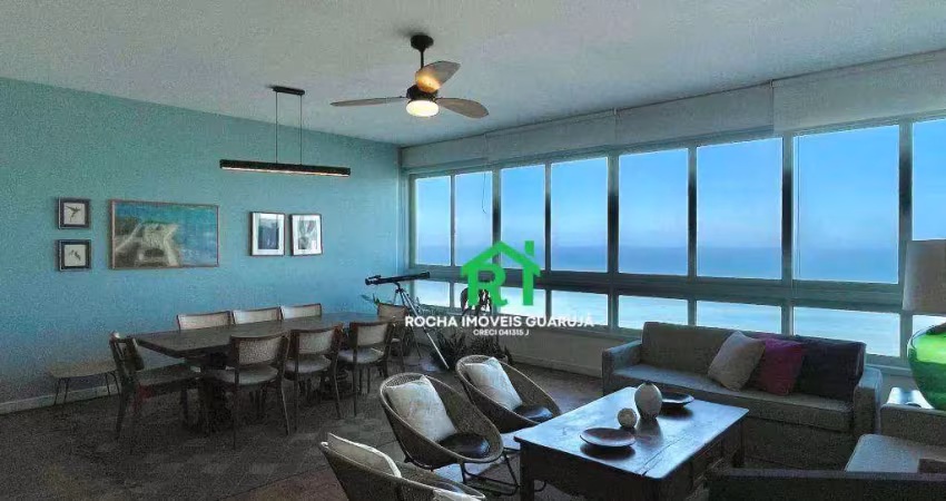 Apartamento frente mar com 4 quartos, 2 vagas à venda em pitangueiras, guarujá/sp