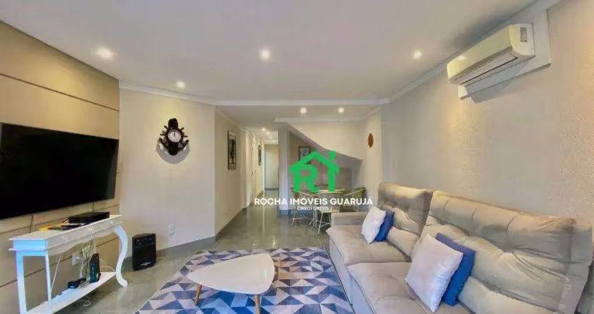 Apartamento duplex com 5 dormitórios à venda, 200 m² por r$ 1.290.000 - pitangueiras - guarujá/sp