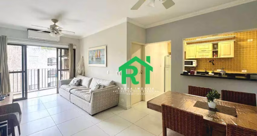 Apartamento com 2 dormitórios, 80 m² - venda por r$ 600.000,00 ou aluguel por r$ 4.000,00/mês - tombo - guarujá/sp