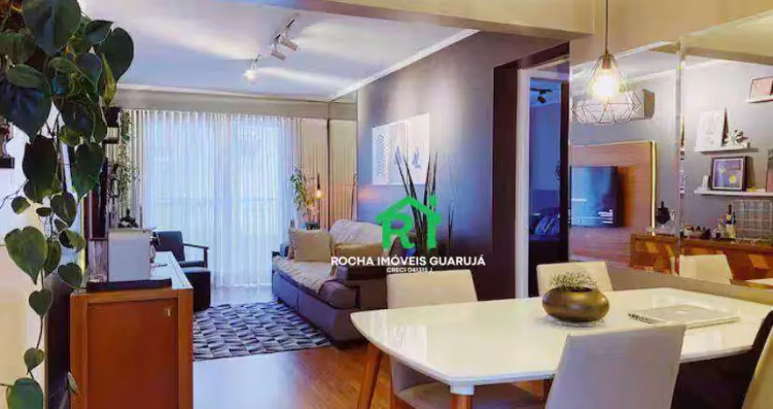Apartamento com 2 dormitórios para alugar, 75 m² por r$ 4.200,00/mês - pitangueiras - guarujá/sp