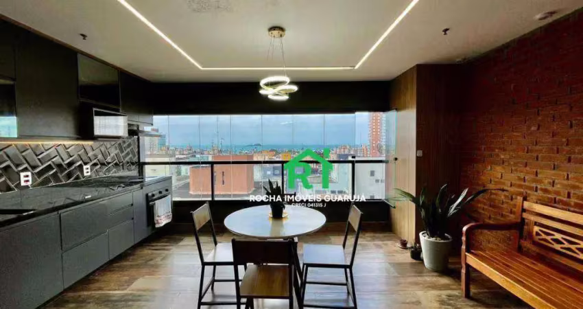 Apartamento com 1 dormitório à venda, 41 m² por r$ 650.000 - enseada - guarujá/sp