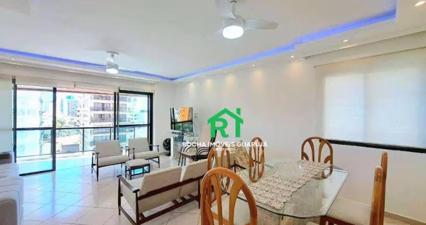 Apartamento com 4 dormitórios para alugar, 150 m² por r$ 6.500,00/mês - jardim astúrias - guarujá/sp