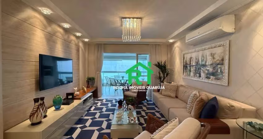 Apartamento reformado frente mar com 4 suítes, varanda gourmet e lazer – astúrias, guarujá