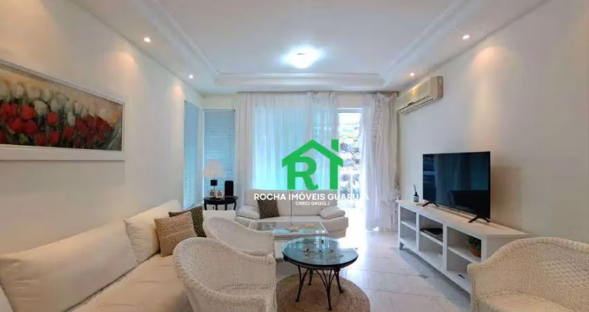 Apartamento com 3 dormitórios para alugar, 164 m² por r$ 8.000/mês - enseada - guarujá/sp