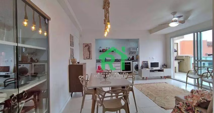 Cobertura com 3 dormitórios para alugar, 180 m² por r$ 7.500,00/mês - pitangueiras - guarujá/sp