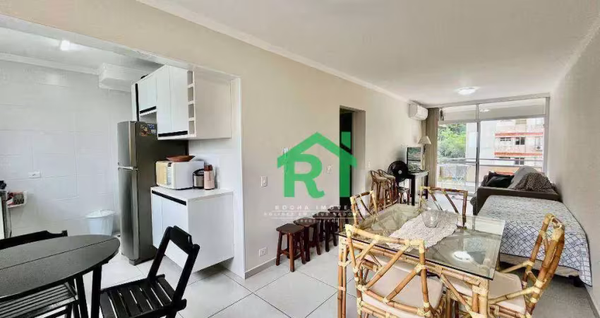 Apartamento com 1 dormitório à venda, 70 m² por r$ 390.000,00 - pitangueiras - guarujá/sp