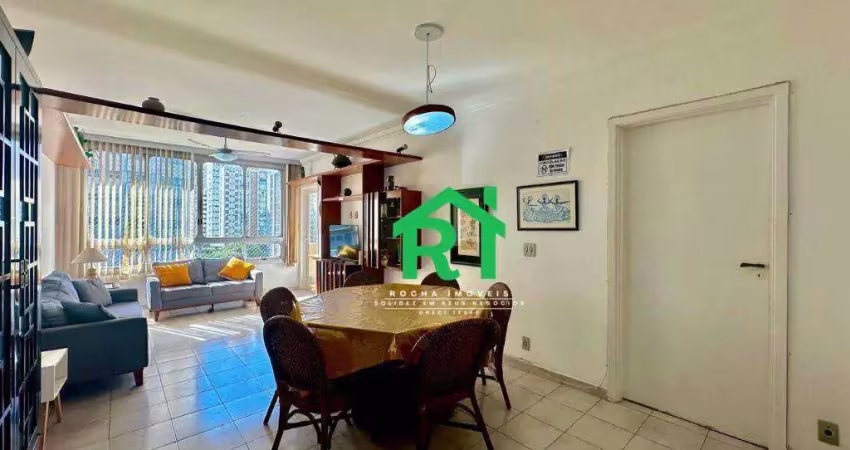 Apartamento beira mar, 4 dormitórios, 1 vaga, pitangueiras, guarujá/sp.
