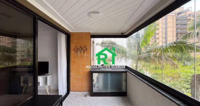 Apartamento 2 dormitórios (1 suíte), 1 vaga, lazer, enseada, guarujá/sp