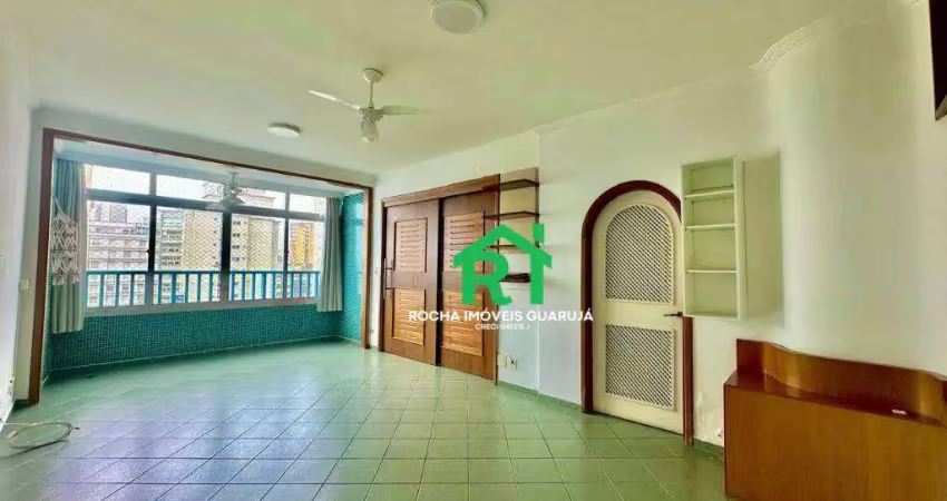 Apartamento beira mar, vista mar, 3 dormitórios (1 suíte), pitangueiras, guarujá/sp.