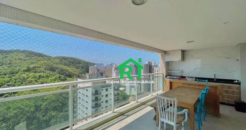 Apartamento com 3 quartos (1 suíte), 2 vagas, lazer, praia das astúrias - guarujá/sp