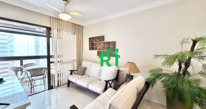 Apartamento com 3 quartos para alugar, com vista mar, 1 vaga - jardim astúrias - guarujá/sp