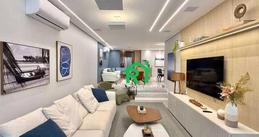 Apartamento à beira mar com 4 quartos (2 suítes), 1 vaga à venda em pitangueiras, guarujá