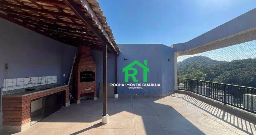 Cobertura com 3 quartos (1 suíte), 1 vaga e lazer à venda em jardim astúrias, guarujá