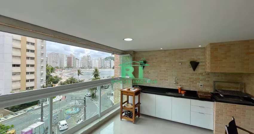 Apartamento com 3 dormitórios à venda, 117 m² por r$ 1.250.000,00 - jardim astúrias - guarujá/sp