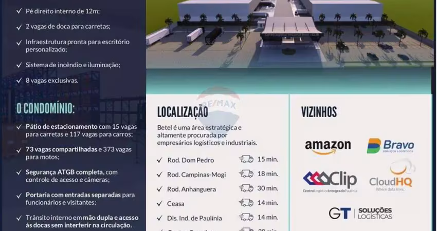 Condomínio logistico industrial betel galpão 2 com 926m2