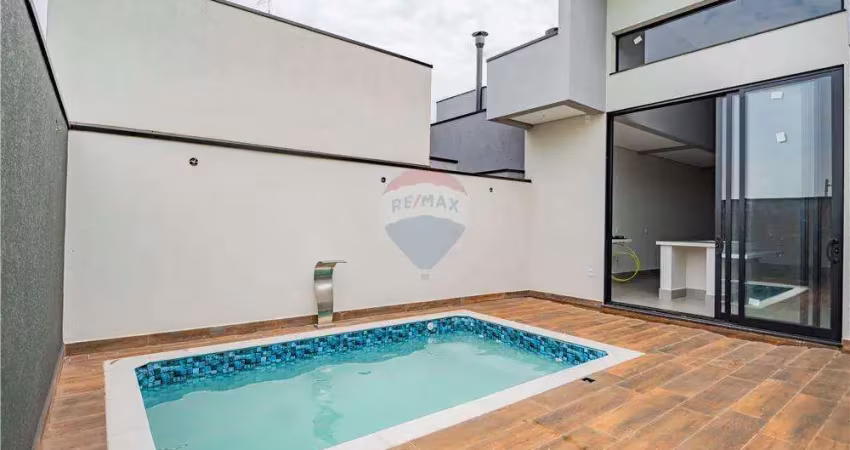 Casa térrea a venda com arquitetura 3d com 3 quartos suítes no condomínio santorini, paulínia/sp.