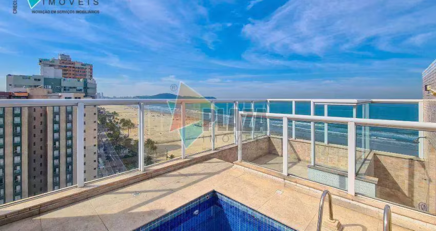 Cobertura duplex com 3 dormitórios à venda, 192 m² por r$ 2.299.000 - aviação - praia grande/sp