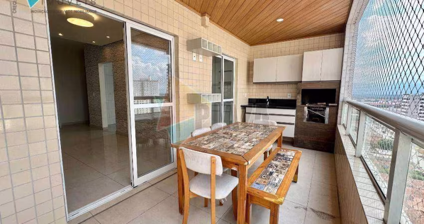 Apartamento com 2 dormitórios para alugar, 90 m² por R$ 3.700,00/mês - Vila Guilhermina - Praia Grande/SP