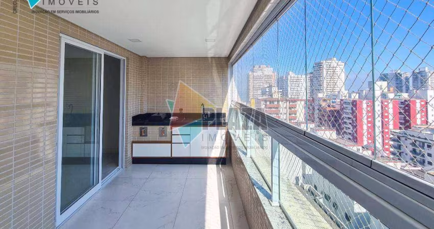 Apartamento 3 dormitórios com 1 suíte para alugar, 112 m² por R$ 7.000/mês - Canto do Forte - Praia Grande/SP