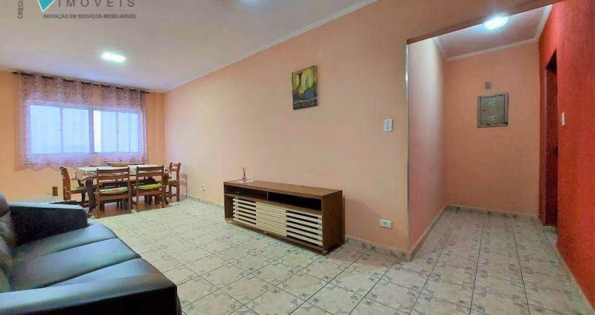 Apartamento 2 dormitórios com 1 suítepara alugar, 90 m² por R$ 2.800/mês - Canto do Forte - Praia Grande/SP