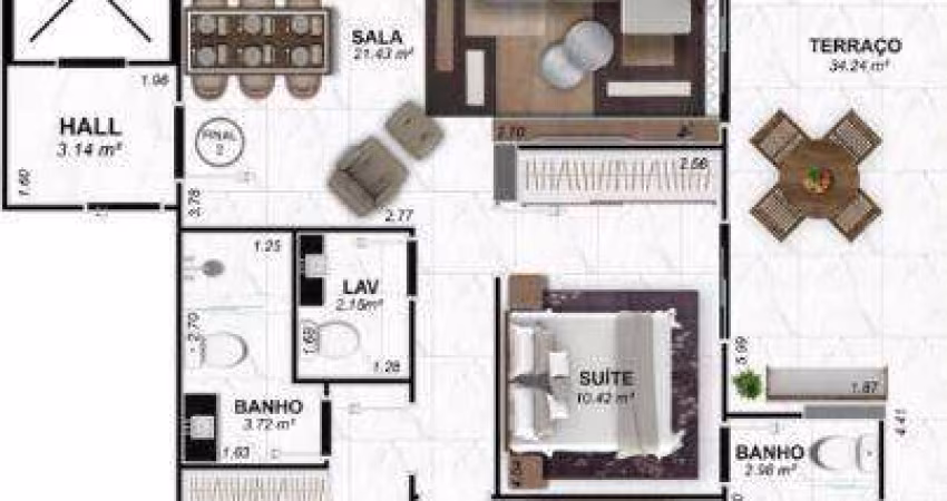 Apartamento com 3 dormitórios à venda, 140 m² por R$ 1.643.000,00 - Caiçara - Praia Grande/SP