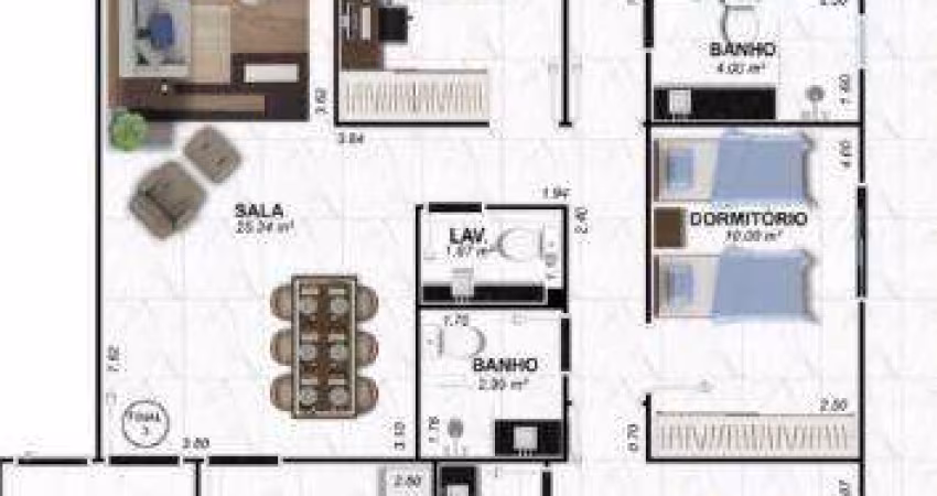 Apartamento com 4 dormitórios à venda, 182 m² por R$ 1.987.000,00 - Caiçara - Praia Grande/SP
