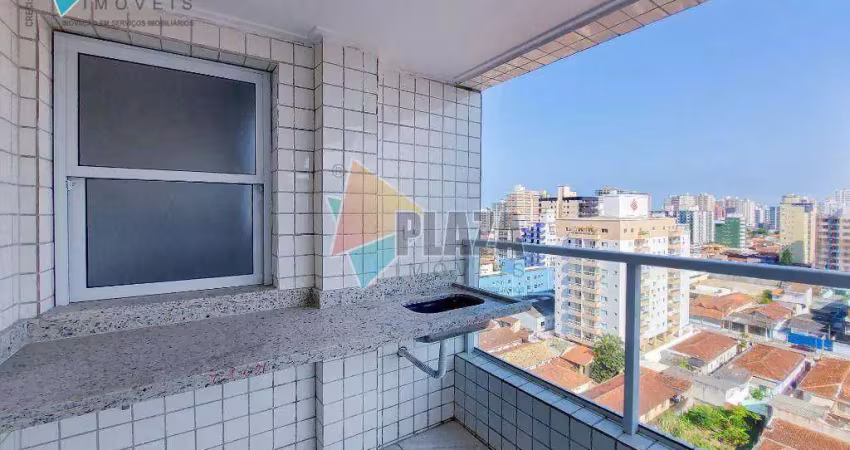 Apartamento 2 dormitórios com 1 suíte à venda, 62 m² por r$ 530.000 - vila guilhermina - praia grande/sp