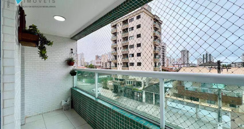 Apartamento com 2 dormitórios à venda, 62 m² por R$ 350.000,00 - Vila Guilhermina - Praia Grande/SP