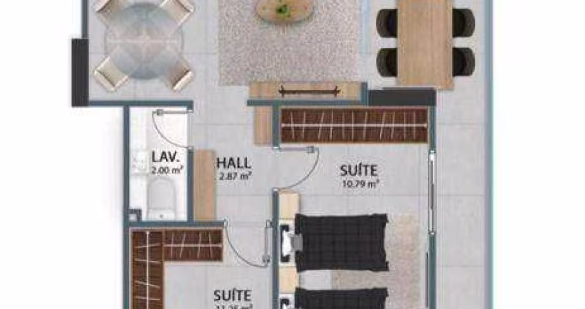 Apartamento à venda, 103 m² por R$ 827.613,54 - Vila Guilhermina - Praia Grande/SP