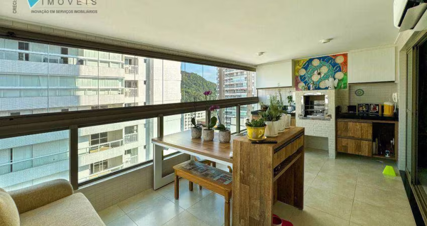 Apartamento com 3 dormitórios à venda, 149 m² por R$ 1.900.000,00 - Canto do Forte - Praia Grande/SP