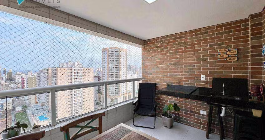 Apartamento com 2 dormitórios à venda, 69 m² por R$ 585.000,00 - Canto do Forte - Praia Grande/SP
