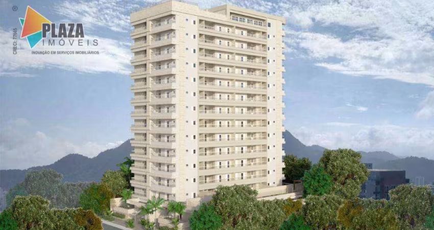 Apartamento com 2 dormitórios à venda, 76 m² por R$ 592.592,25 - Vila Guilhermina - Praia Grande/SP
