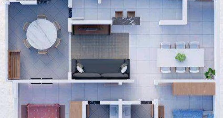Apartamento com 2 dormitórios à venda, 81 m² por R$ 588.210,00 - Vila Guilhermina - Praia Grande/SP