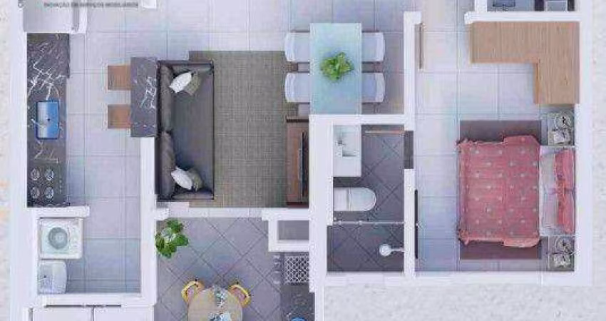 Apartamento com 1 dormitório à venda, 51 m² por R$ 397.610,00 - Vila Guilhermina - Praia Grande/SP