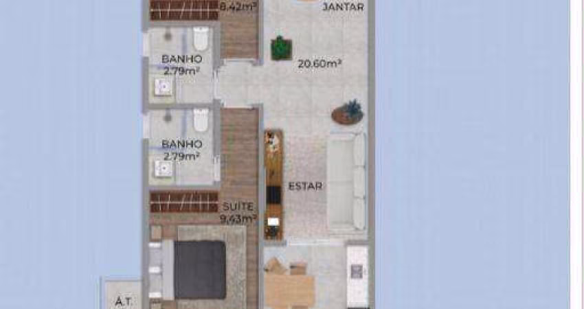Apartamento à venda, 76 m² por R$ 549.000,00 - Vila Guilhermina - Praia Grande/SP